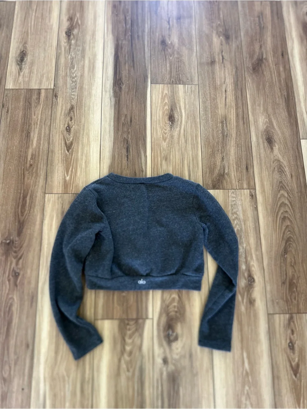 ALO Yoga womens gray elite cropped sweatshirt